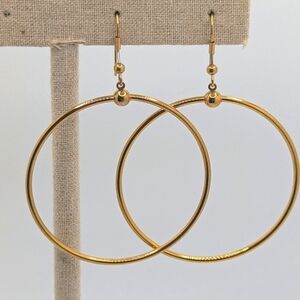 Chic Gold Plated Hoop Earrings